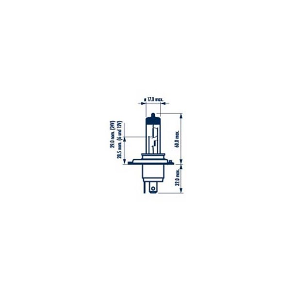 Halogenlampa Narva Range Power150 H4 P43t-38 12V Narva 480692100 NARVA