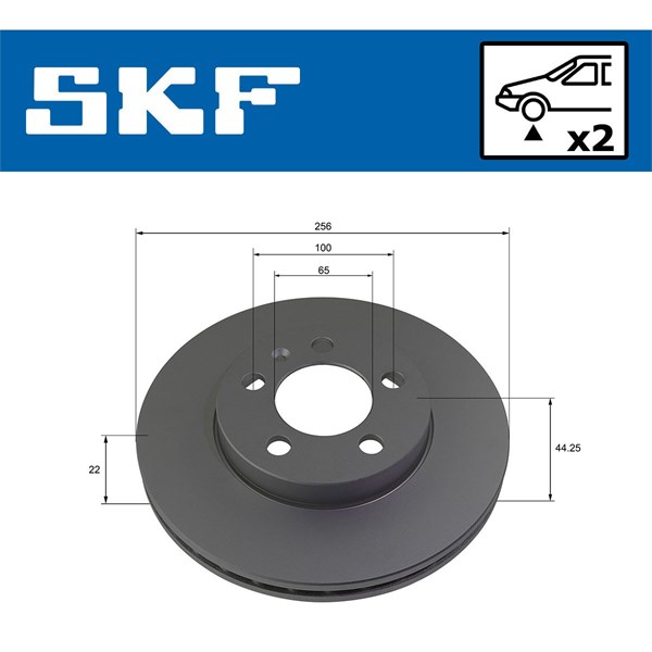 Bromsskiva Ventilerad, Framaxel Skf VKBD 80241 V2 SKF