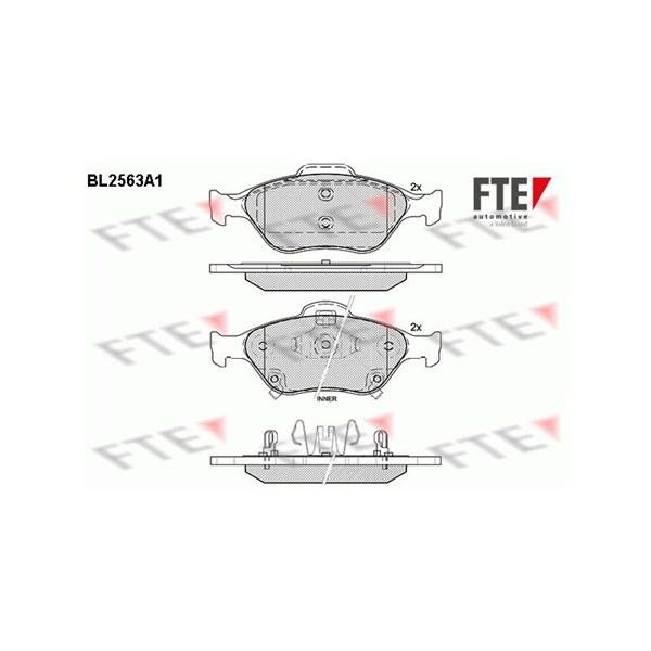 Bromsbeläggsats, Framaxel Fte 9010814 FTE