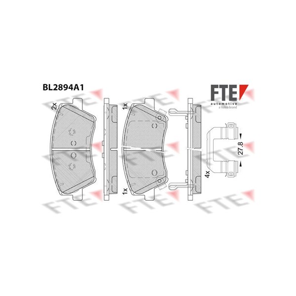 Bromsbeläggsats, Framaxel Fte 9011134 FTE
