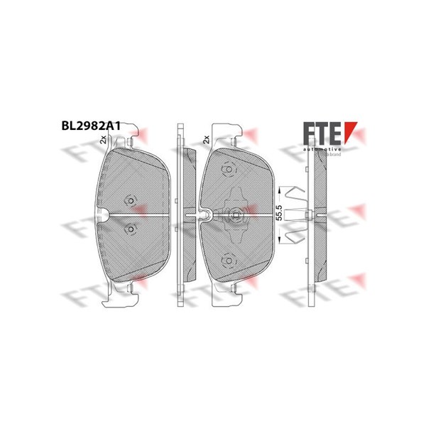 Bromsbeläggsats, Framaxel Fte 9011228 FTE