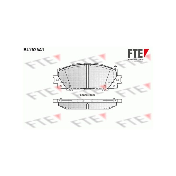 Bromsbeläggsats, Framaxel Fte BL2525A1 FTE