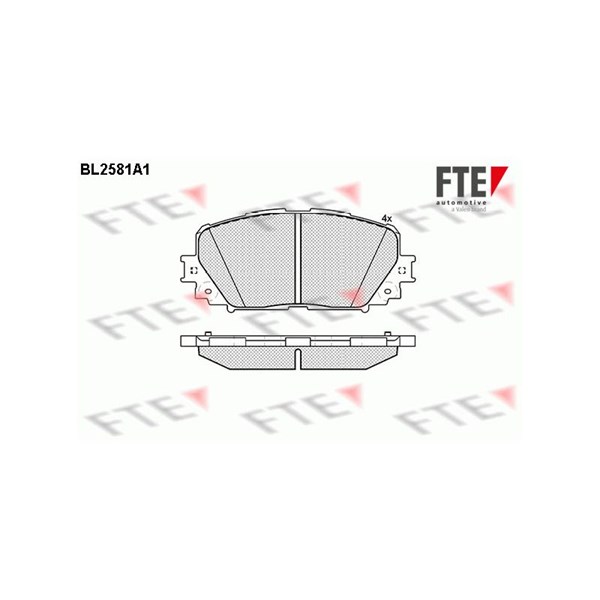 Bromsbeläggsats, Framaxel Fte BL2581A1 FTE