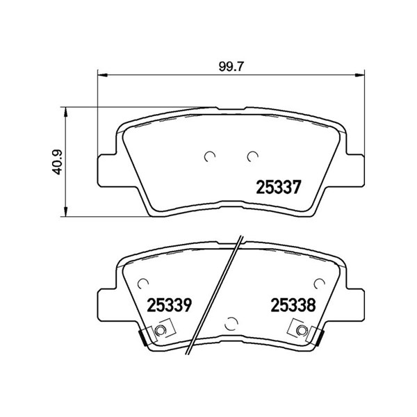 Bromsbeläggsats, Bakaxel Brembo P 30 094X BREMBO