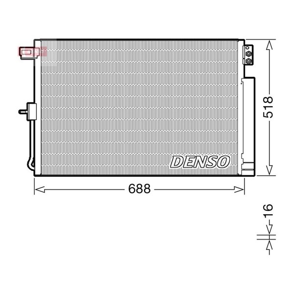 Kondensor, klimatanläggning Denso DCN06019 DENSO