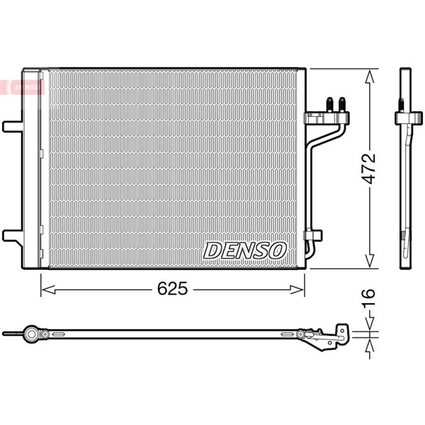 Kondensor, klimatanläggning Denso DCN10047 DENSO