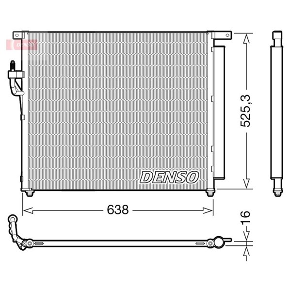 Kondensor, klimatanläggning Denso DCN10049 DENSO