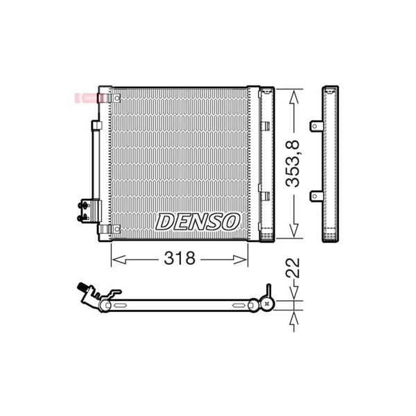Kondensor, klimatanläggning Denso DCN99082 DENSO