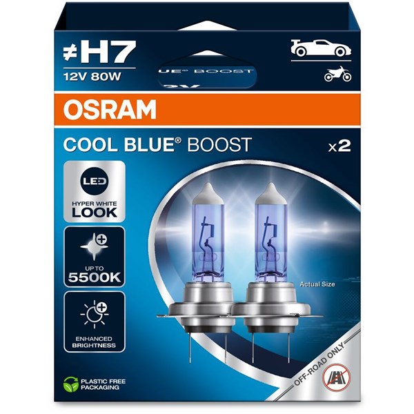Halogenlampa Osram Cool Blue Boost H7 PX26d, Universal OSRAM