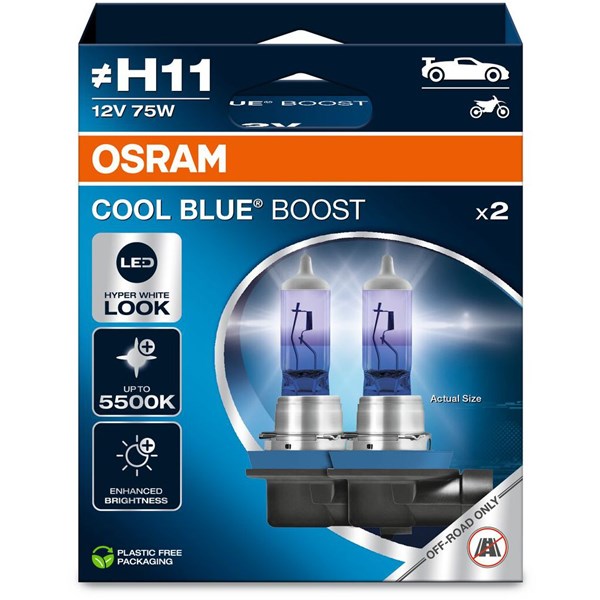 Halogenlampa Osram Cool Blue Boost H11 PGJ19-2, Universal OSRAM