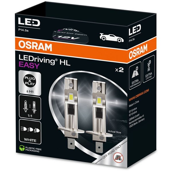 Ledlampa Osram LEDriving HL EASY H1, P14.5s  Osram 64150DWESY-2HB OSRAM