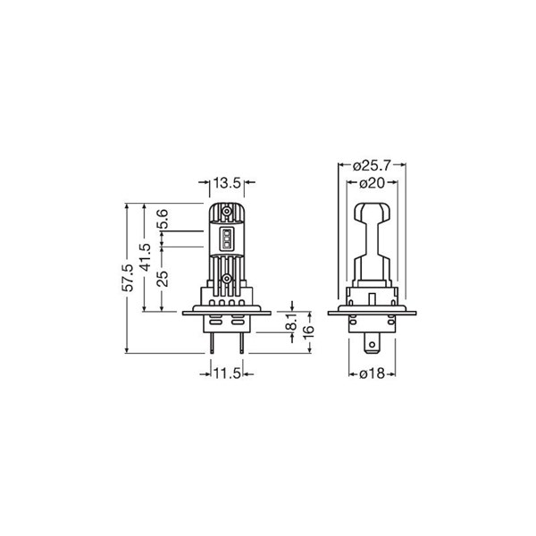 Ledlampa Osram LEDriving HLM EASY H7/H18  PX26d / PY26d-1 Osram 6 OSRAM