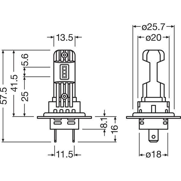 Ledlampa Osram LEDriving HLM EASY H7/H18  PX26d / PY26d-1 OSRAM