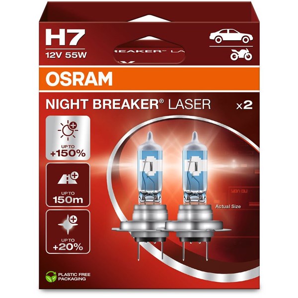 Halogenlampa Osram Night Breaker Laser H7 PX26d, Universal OSRAM