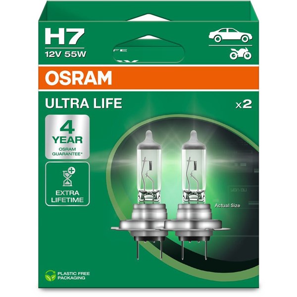 Halogenlampa Osram Ultra Life H7 PX26d, Universal OSRAM