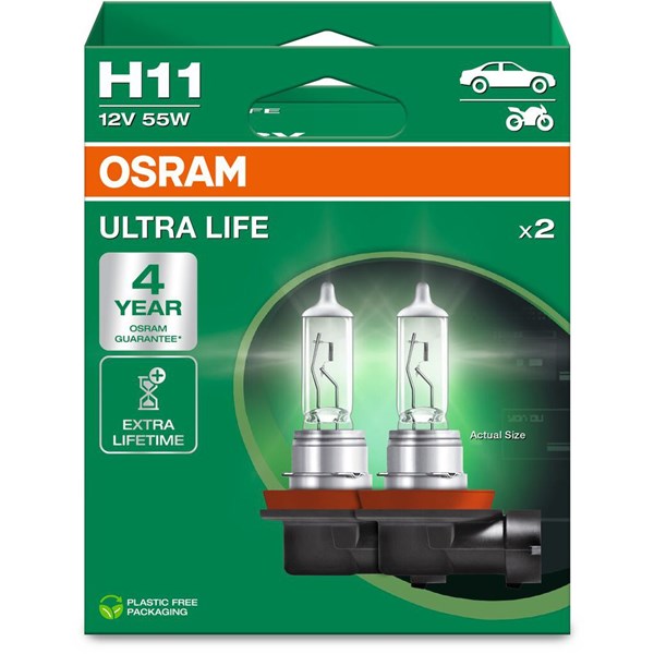 Halogenlampa Osram Ultra Life  H11 PGJ19-2 Osram 64211ULT-2HB OSRAM
