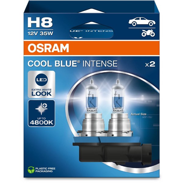 Halogenlampa Osram Cool Blue Intense ­H8 PGJ19-1 Osram 64212CBN-2 OSRAM