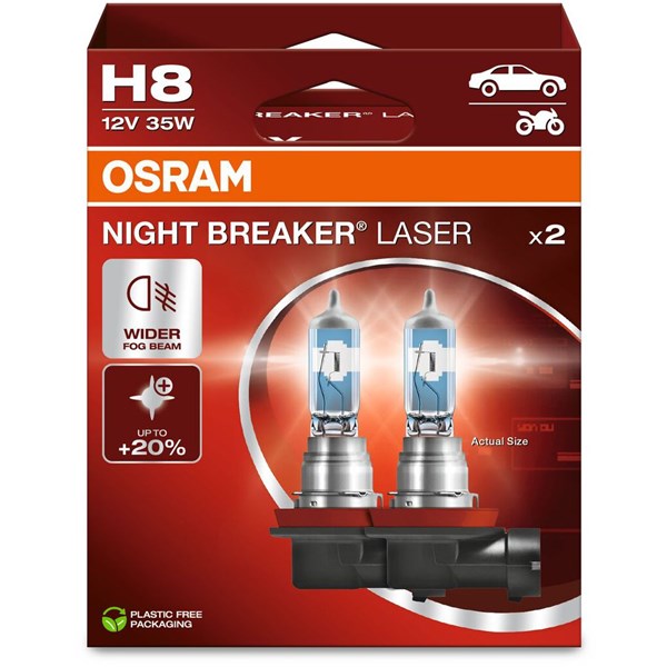 Halogenlampa Osram Night Breaker Laser ­H8, PGJ19-1 Osram 64212NL OSRAM