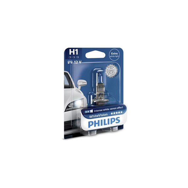 Halogenlampa Philips WhiteVision H1, P14.5s Philips 12258WHVB1