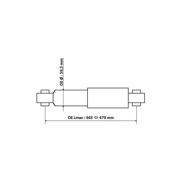 Stötdämpare Gastryck, Bakaxel Kyb 3450023 KYB