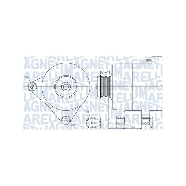 Generator 14V 150A Magneti marelli 063732000010 MAGNETI MARELLI