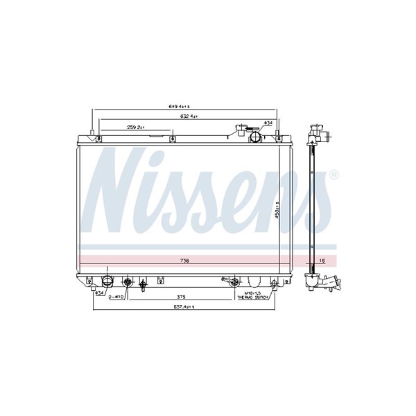 Kylare, motorkylning Nissens 606652 NISSENS Kylare, motorkylning Nissens 606652 NISSENS