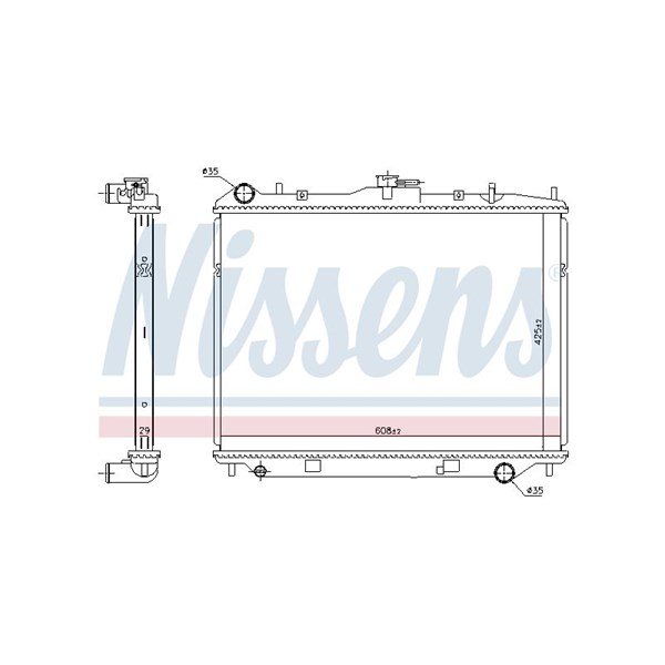 Kylare, motorkylning Nissens 606670 NISSENS Kylare, motorkylning Nissens 606670 NISSENS