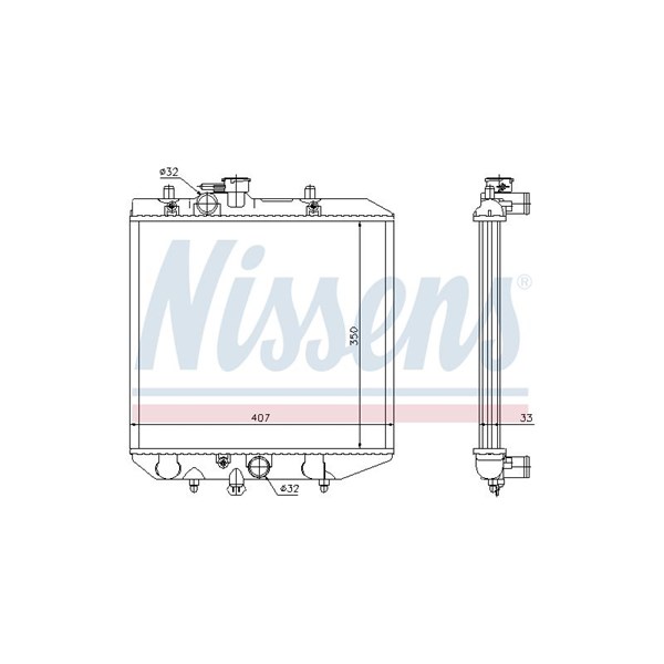 Kylare, motorkylning Nissens 61749 NISSENS