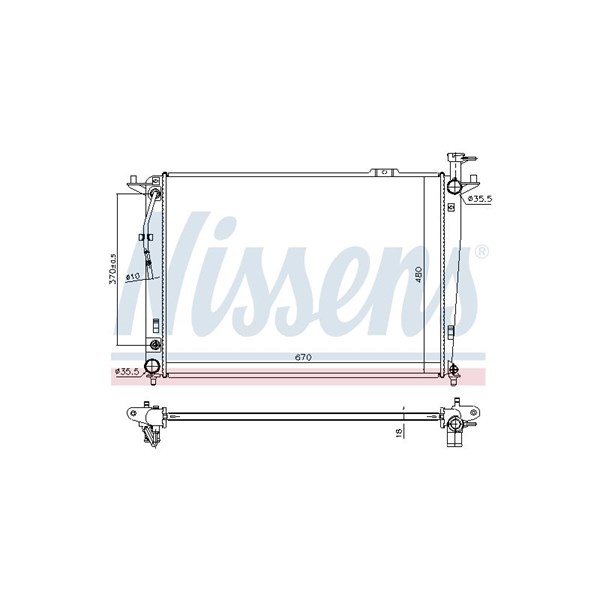 Kylare, motorkylning Nissens 675035 NISSENS