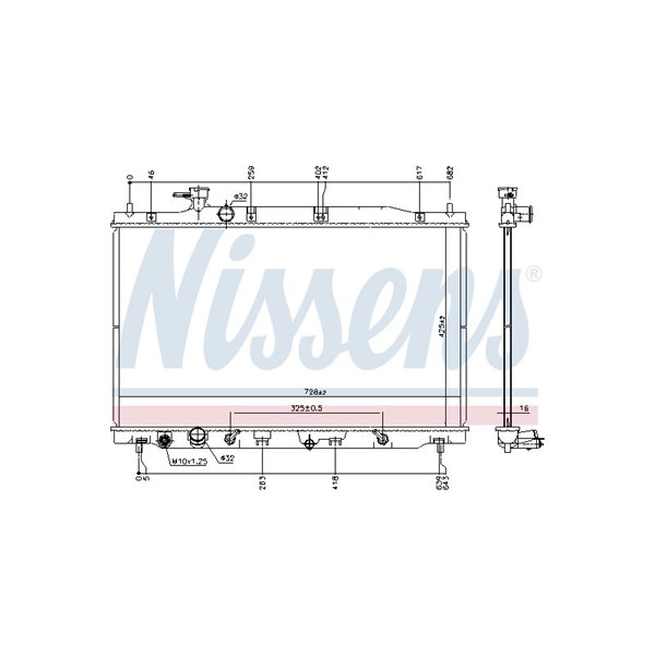Kylare, motorkylning Nissens 681406 NISSENS Kylare, motorkylning Nissens 681406 NISSENS