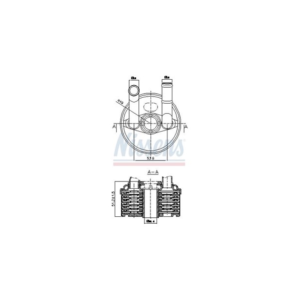 Oljekylare, automatisk transmission Nissens 90666 NISSENS
