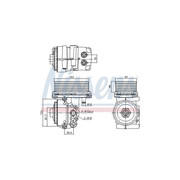 Oljekylare, motor Nissens 91327 NISSENS