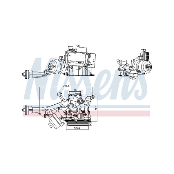 Oljekylare, motor Nissens 91352 NISSENS