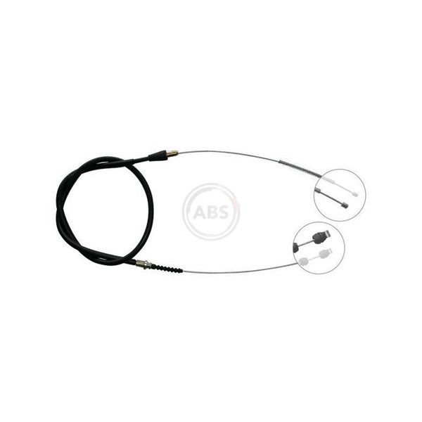 Vajer, parkeringsbroms, Höger bak A.b.s. K12078 A.B.S.