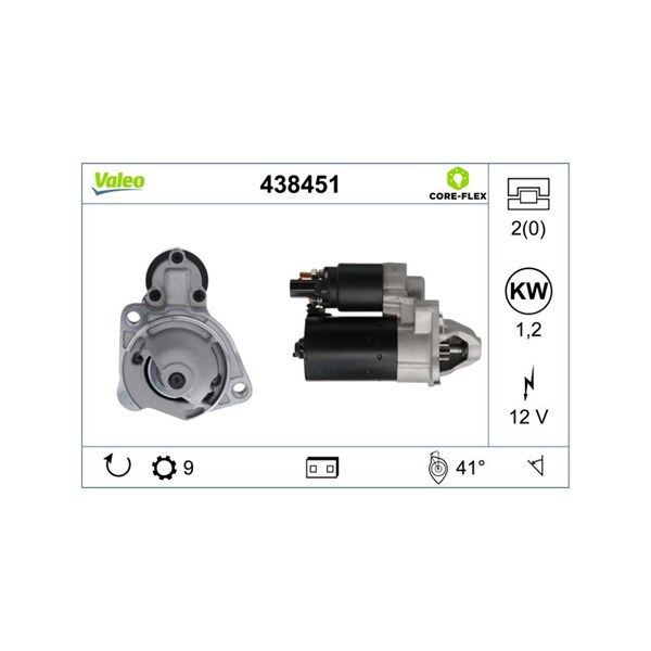 Startmotor 12V Valeo 438451 VALEO