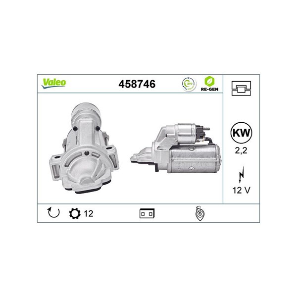 Startmotor 12V Valeo 458746 VALEO