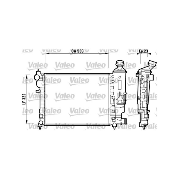 Kylare, motorkylning Valeo 732882 VALEO