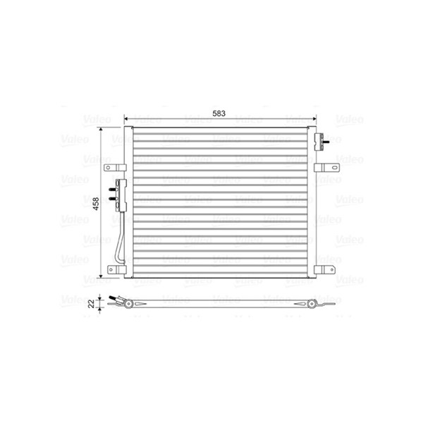Kondensor, klimatanläggning Valeo 814443 VALEO