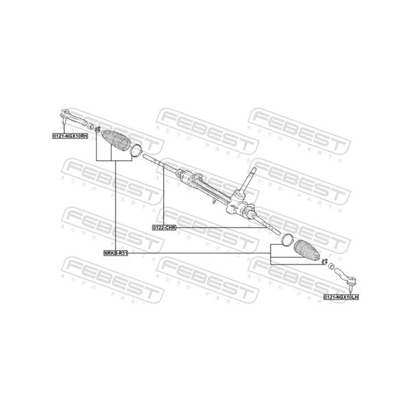 Styrled, inre, Framaxel Febest 0122-CHR FEBEST Styrled, inre, Framaxel Febest 0122-CHR FEBEST