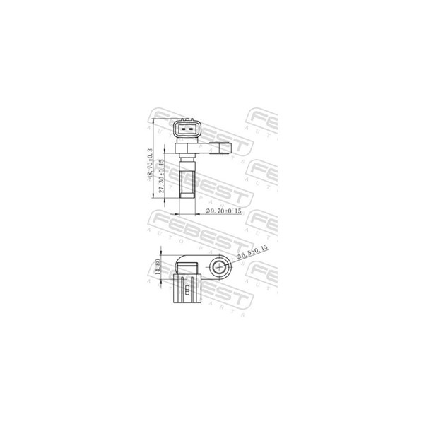 ABS-givare, Sensor, hjulvarvtal, Bakaxel vänster Febest 01606-001 FEBEST ABS-givare, Sensor, hjulvarvtal, Bakaxel vänster Febest 01606-001 FEBEST