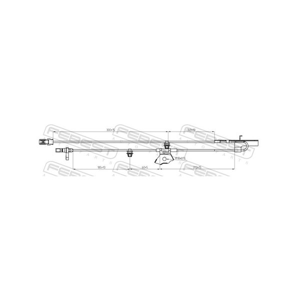 ABS-givare, Sensor, hjulvarvtal, framaxel höger Febest 01606-008 FEBEST