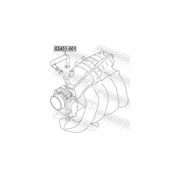 Slang, ventilkåpsventilation Febest 02451-001 FEBEST Slang, ventilkåpsventilation Febest 02451-001 FEBEST