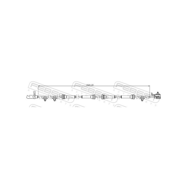 ABS-givare, Sensor, hjulvarvtal, Bakaxel Febest 02606-002 FEBEST