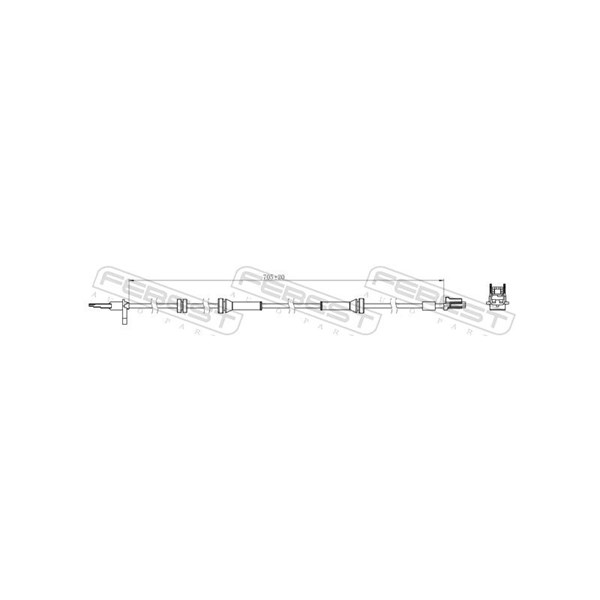 ABS-givare, Sensor, hjulvarvtal, Framaxel Febest 02606-003 FEBEST