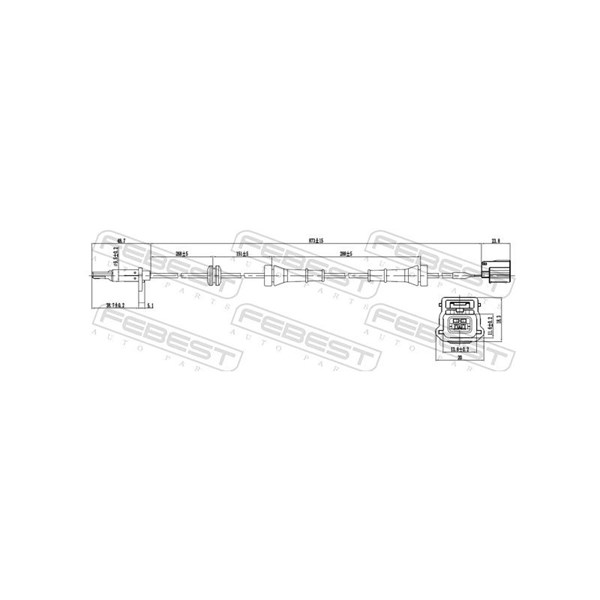 ABS-givare, Sensor, hjulvarvtal, Framaxel Febest 02606-014 FEBEST ABS-givare, Sensor, hjulvarvtal, Framaxel Febest 02606-014 FEBEST