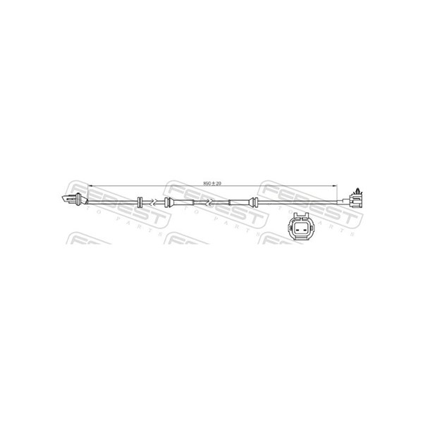ABS-givare, Sensor, hjulvarvtal, Bakaxel vänster Febest 02606-018 FEBEST ABS-givare, Sensor, hjulvarvtal, Bakaxel vänster Febest 02606-018 FEBEST