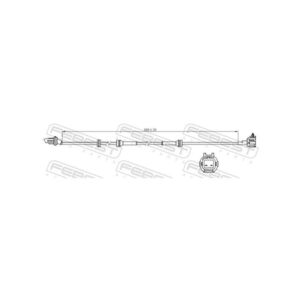 ABS-givare, Sensor, hjulvarvtal, Bakaxel höger Febest 02606-019 FEBEST ABS-givare, Sensor, hjulvarvtal, Bakaxel höger Febest 02606-019 FEBEST