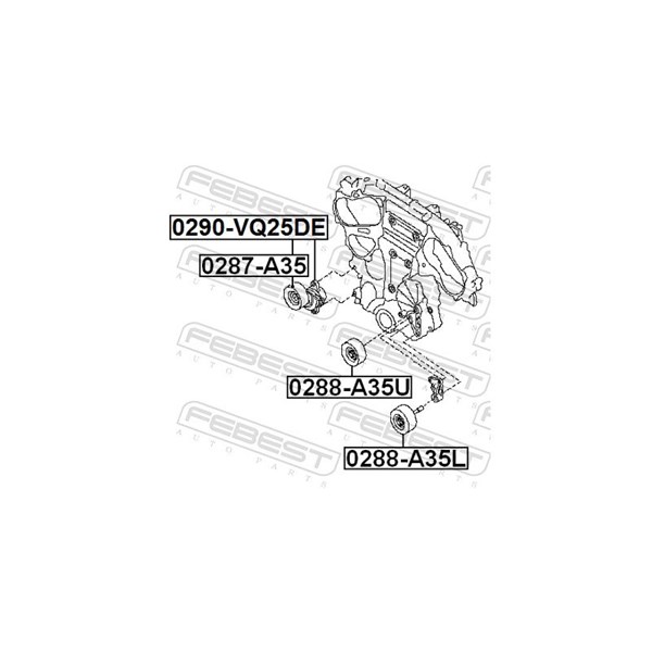 Remsträckare, Drivrem Febest 0290-VQ25DE FEBEST