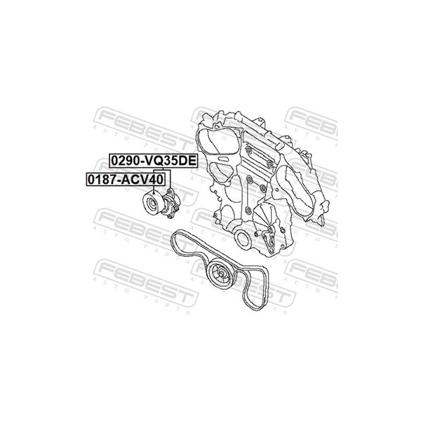 Remsträckare, Drivrem Febest 0290-VQ35DE FEBEST Remsträckare, Drivrem Febest 0290-VQ35DE FEBEST