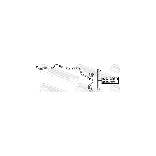 krängningshämmare Stång/stag,, framaxel vänster Febest 0323-CRFL FEBEST krängningshämmare Stång/stag,, framaxel vänster Febest 0323-CRFL FEBEST
